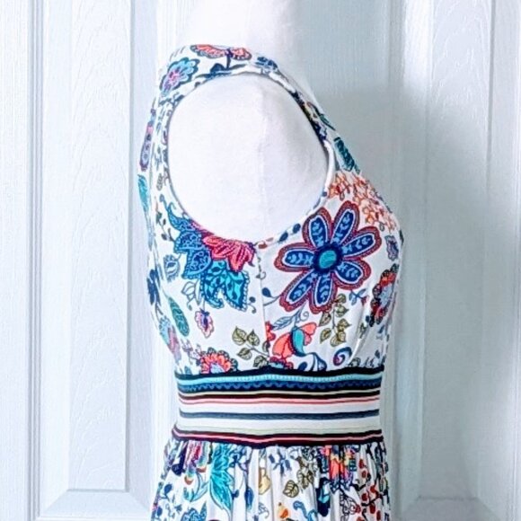 MILLY Women's Sleeveless Maxi Dress  Size M  Multi Color Combo Print - Picture 5 of 7